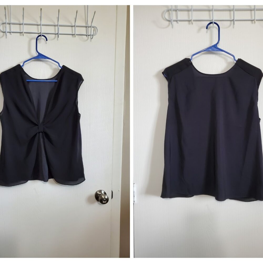 Express black open back shirt